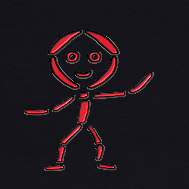 Neon Stickman by Mark Ewbie